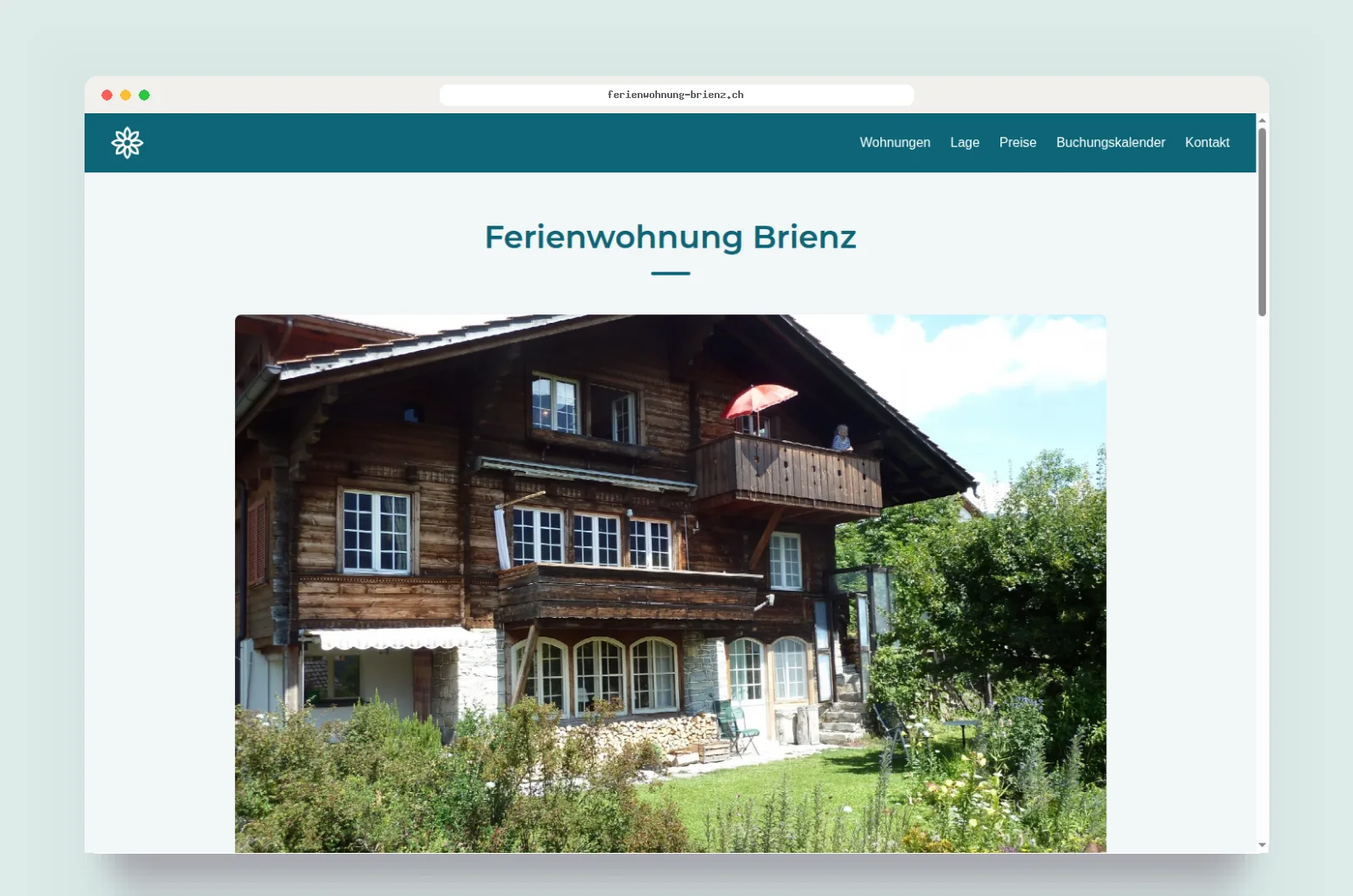 Homepage of Ferienwohnung Brienz