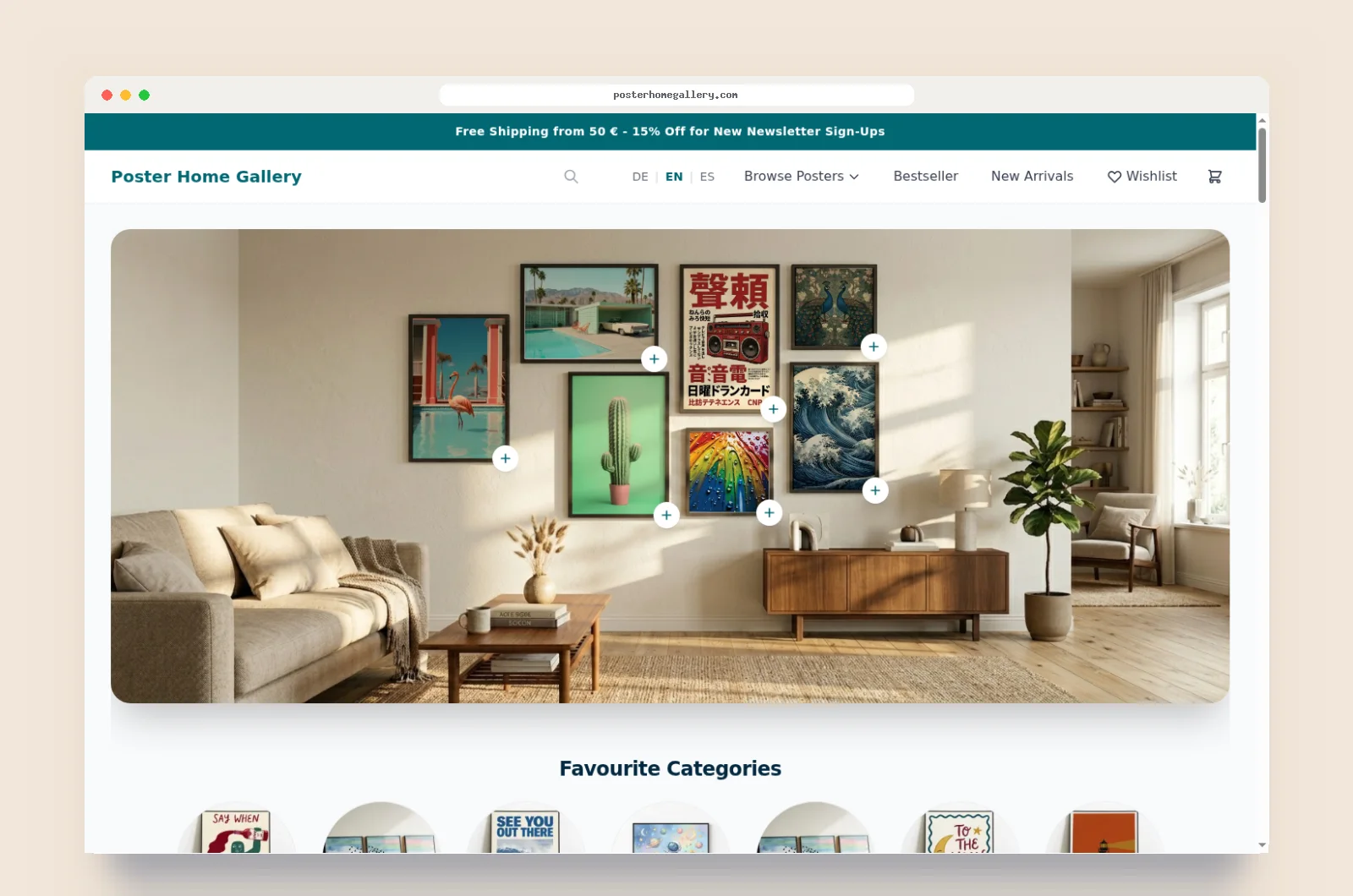 Homepage of Poster Home Gallery